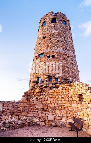 Ancestral Puebloan Desert View Watchtower, erbaut 1932, Architekt Mary Colter, Grand Canyon National Park, Arizona, USA Stockfoto