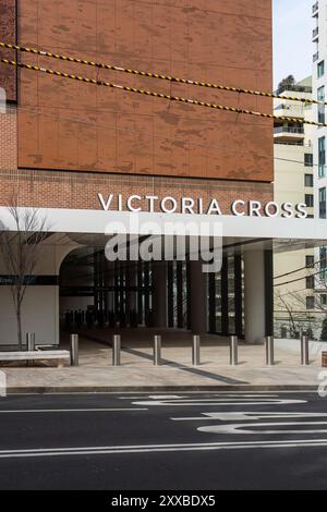 Sydney, Australien, Freitag, 23. August 2024. Victoria Cross Metro Station, die diese Woche im Norden von Sydney als Teil der fahrerlosen Sydney Metro-Linie (Chatswood-Sydenham-Linie) eröffnet wurde. Quelle: Paul Lovelace/Alamy Live News Stockfoto