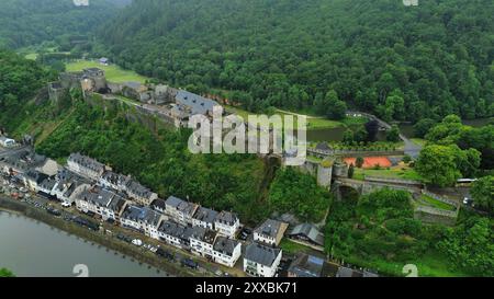 Drohnenfoto Bouillon Castle Belgien europa Stockfoto