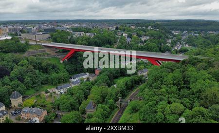 Drohnenfoto Großherzogin Charlotte Bridge Luxemburg europa Stockfoto