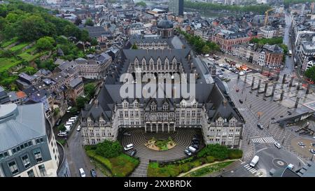 Drohnenfoto Palast der Fürstbischöfe Lüttich Belgien europa Stockfoto