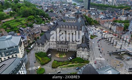 Drohnenfoto Palast der Fürstbischöfe Lüttich Belgien europa Stockfoto