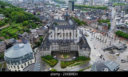 Drohnenfoto Palast der Fürstbischöfe Lüttich Belgien europa Stockfoto