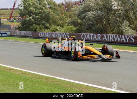 Zandvoort, Monte Carlo, Niederlande. August 2024. LANDO NORRIS von McLaren Racing Friday zum Training beim Großen Preis der Niederlande 2024 (Foto: © Alexis Kahn/ZUMA Press Wire) NUR REDAKTIONELLE VERWENDUNG! Nicht für kommerzielle ZWECKE! Quelle: ZUMA Press, Inc./Alamy Live News Stockfoto