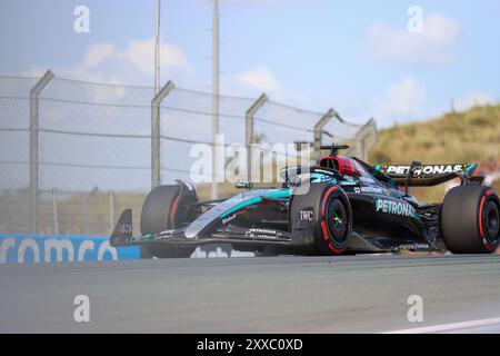 Zandvoort, Monte Carlo, Niederlande. August 2024. GEORGE RUSSELL von Merecedes Friday zum Training beim Großen Preis der Niederlande 2024 (Credit Image: © Alexis Kahn/ZUMA Press Wire) NUR REDAKTIONELLE VERWENDUNG! Nicht für kommerzielle ZWECKE! Stockfoto