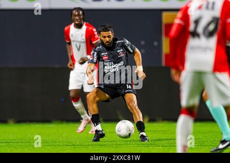 Emmen, Niederlande. August 2024. EMMEN, Stadion Oude Meerdijk, 23-08-2024, Saison 2024/2025, Niederländer Keuken Kampioen Divisie während des Spiels Emmen - Helmond Sport Helmond Sport Spieler Mohamed Mallahi Credit: Pro Shots/Alamy Live News Stockfoto