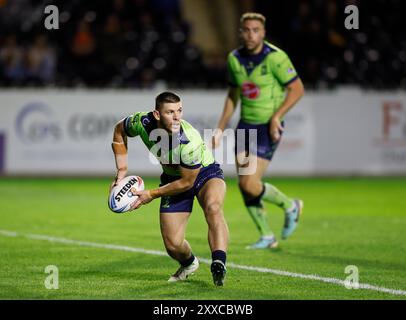 Warrington Wolves' Danny Walker während des Super League-Spiels im The Ming-A-hose Jungle in Castleford, West Yorkshire. Bilddatum: Freitag, 23. August 2024. Stockfoto