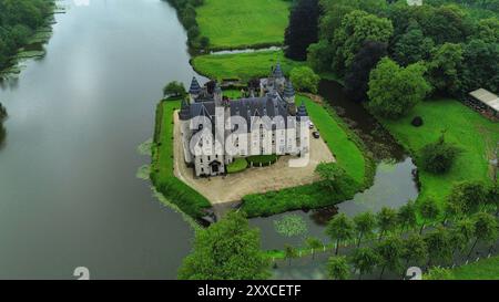 Drohnenfoto Schloss Marnix de Sainte-Aldegonde belgien europa Stockfoto