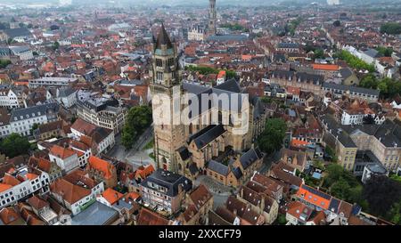 Drohnenfoto St. Saviour Kathedrale Brügge Belgien europa Stockfoto