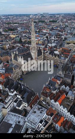 Drohnenfoto Grand-Place Brüssel Belgien europa Stockfoto