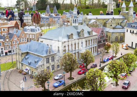 Haag, Niederlande, 8. April 2016: Madurodam, Holland Miniaturpark und Touristenattraktion in den Haag, Niederlande Stockfoto