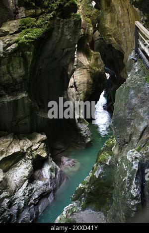 Blick auf die Lammerklamm-Schlucht bei Scheffau im Salzburger Land Stockfoto