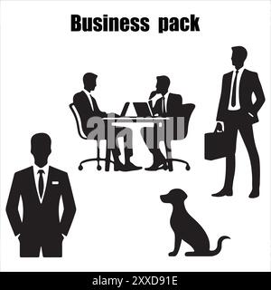 Business man Expansion Logopaket Stock Vektor