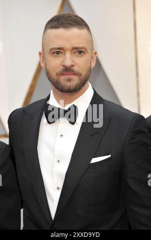 Justin Timberlake bei den 89. Annual Academy Awards, die am 26. Februar 2017 im Hollywood and Highland Center in Hollywood, USA, stattfanden Stockfoto