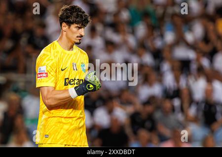 Faro, Portugal. August 2024. Vladan Kovacevic (Sporting CP) wurde während des Spiels zwischen den Teams des SC Farense und Sporting CP in Estadio Algarve gesehen. Ergebnis: SC Farense 0-5 Sorting CP Credit: SOPA Images Limited/Alamy Live News Stockfoto