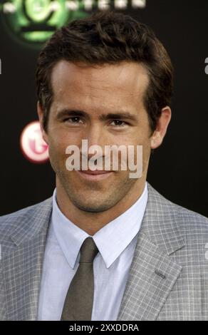 Ryan Reynolds bei der Premiere von „Green Lantern“ in Los Angeles, die am 15. Juni 2011 im Grauman's Chinese Theatre in Hollywood stattfand. Kredit: Lumeimages.c Stockfoto