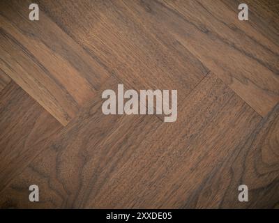 Textur eines alten Nussbaum Boden Stockfoto