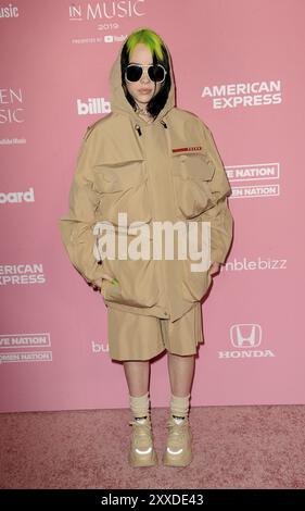 Billie Eilish bei der Billboard Women in Music 2019, die am 12. Dezember 2019 im Hollywood Palladium in Hollywood stattfand Stockfoto