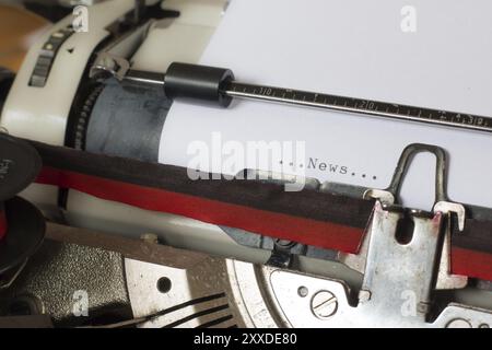 Altmodische vintage Schreibmaschine: closeup Bild Stockfoto