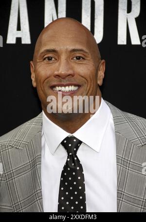 Dwayne Johnson bei der Premiere von „San Andreas“ in Los Angeles am 26. Mai 2015 im TCL Chinese Theatre IMAX in Hollywood, USA. Quelle: Lumeimages Stockfoto