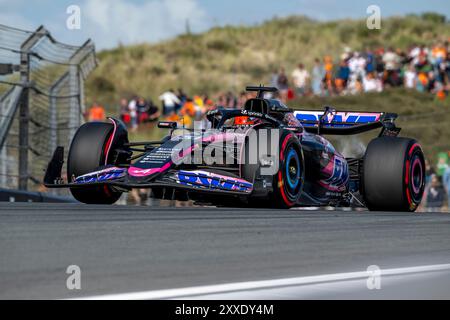 Zandvoort, Niederlande, 23. August 2024, Esteban Ocon, aus Frankreich tritt für Alpine an. Training, Runde 15 der Formel-1-Meisterschaft 2024. Quelle: Michael Potts/Alamy Live News Stockfoto