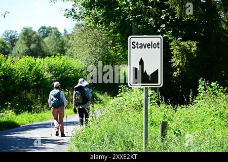 Straßenschild Stavelot Stockfoto