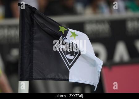 Fussball, 1.BL Saison 2024/2025 Borussia Mönchengladbach vs Bayer 04 Leverkusen, 23.08.2024, Stadion im Borussia Park Mönchengladbach, Borussia Mönchengladbach Eckfahne FotoCopyright Gladys Chai von der Laage DFL-Vorschriften verbieten jede Verwendung von Fotografien als Bildsequenzen und/oder Quasi-Video. Stockfoto