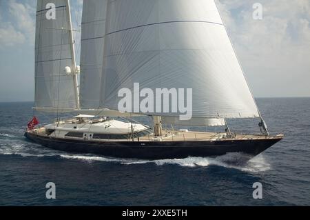 Perini Navi Segelyacht Santa Maria Stockfoto