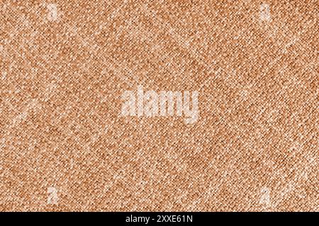 Orangefarbener Polsterung aus Jacquard-Gewebe mit grober Diagonalstruktur. Textilhintergrund, Möbel Textilmaterial, Tapete, Hintergrund. Stoffstru Stockfoto