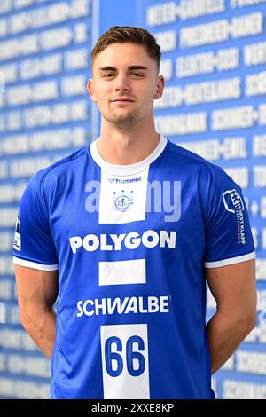 Porträt Stepan Zeman (VfL Gummersbach 66) DAIKIN Handball Bundesliga, 1 Bundesliga, VfL Gummersbach, Mannschaftspraesentation Spielzeit 2024/2025, Schwalbe Arena Gummersbach, 23.08.2024 Foto: Eibner-Pressefoto/Jürgen Augst Stockfoto