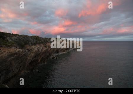 Sonnenuntergang im Boutte du Cap Park auf der Port au Port Halbinsel, Neufundland Stockfoto