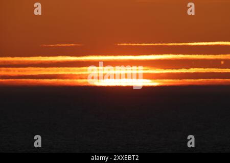 Sonnenuntergang im Boutte du Cap Park auf der Port au Port Halbinsel, Neufundland Stockfoto