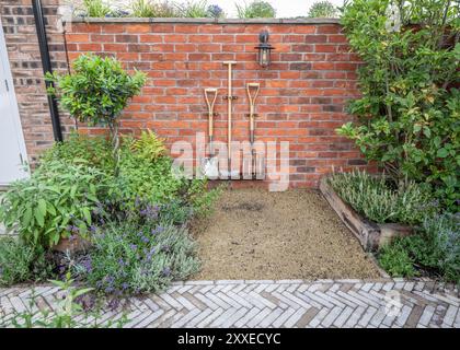 Gartengestaltung und Landschaftsgestaltung Stockfoto