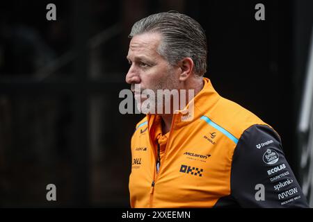 Zandvoort, Niederlande. August 2024. BROWN Zak (usa), CEO von McLaren Racing, Porträt während des Formel 1 Heineken Dutch Grand Prix 2024, 15. Runde der Formel 1 Weltmeisterschaft 2024 vom 23. Bis 25. August 2024 auf dem Circuit Zandvoort, in Zandvoort, Niederlande Credit: Independent Photo Agency/Alamy Live News Stockfoto