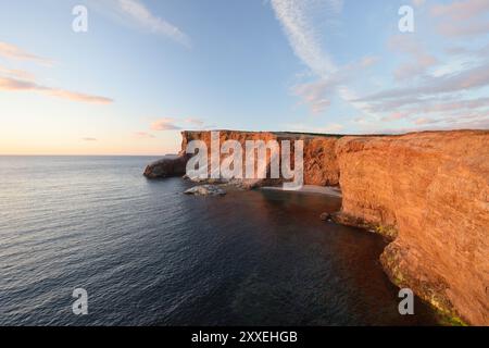 Sonnenuntergang im Boutte du Cap Park auf der Port au Port Halbinsel, Neufundland Stockfoto