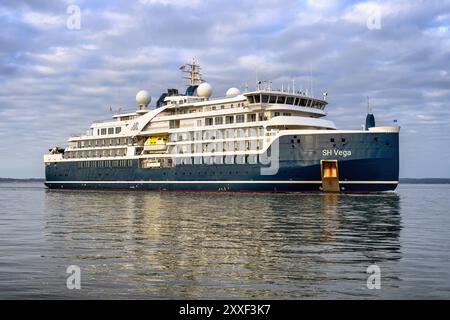 SH Vega ist ein Expeditionsschiff der Swan Hellenic. Stockfoto