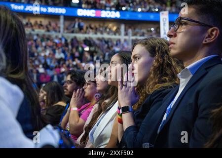 Chicago, Illinois USA - 21.08.2024: Demokratische Nationalversammlung Chicago, United Center DNC 2024 - Tag 3 Stockfoto