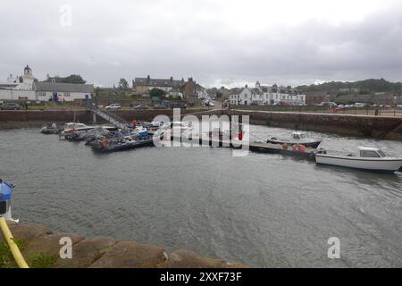 Cromarty Harbour, ein funktionierender Hafen, Cromarty, Black Isle, Scottish Highlands, Schottland, Großbritannien Stockfoto