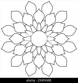 Einfache Mandala Design Vektor-Illustration. Stock Vektor