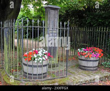 Alte Wasserpumpe in Dedham. Stockfoto