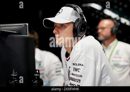 SCHUMACHER Mick (ger), Reservefahrer des Mercedes AMG F1 Teams, Porträt während des Formel 1 Heineken Dutch Grand Prix 2024, 15. Runde der Formel 1 Weltmeisterschaft 2024 vom 23. Bis 25. August 2024 auf dem Circuit Zandvoort, in Zandvoort, Niederlande Stockfoto