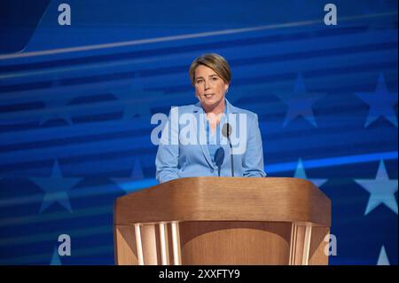 Chicago, Illinois USA - 22.08.2024: Demokratische Nationalversammlung Chicago, United Center DNC 2024 - Tag 4 Stockfoto