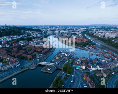 Bristol schwimmender Hafen im Cumberland Basin. Bristol, Großbritannien. Stockfoto