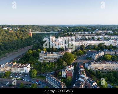 Hotwells, Clifton und Clifton Suspension Bridge. Bristol, Großbritannien. Stockfoto