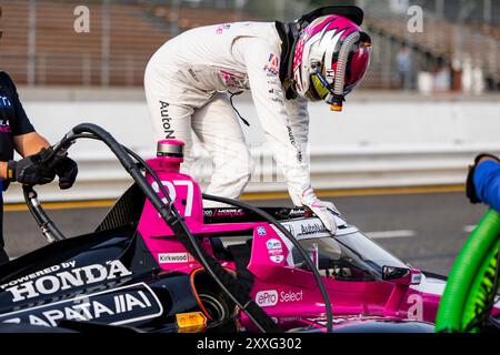 Portland, Etats Unis. August 2024. KIRKWOOD Kyle (usa), Andretti Global, Dallara DW12 - Honda, Porträt während des Grand Prix von Portland BitNile.com, 14 Runde der NTT IndyCar Series 2024, auf dem Portland International Raceway, vom 23. Bis 25. August 2024 in Portland, USA - Foto Julien Delfosse/DPPI Credit: DPPI Media/Alamy Live News Stockfoto