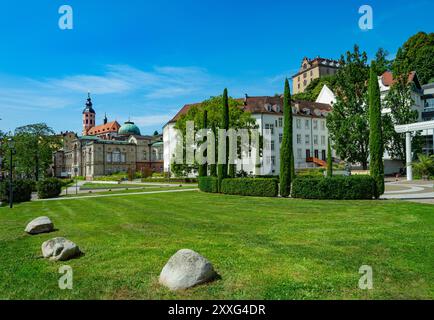 Blick auf das Friedrichsbad, neues Schloss und Klosterschule des Heiligen Grabes  Baden-Baden, Deutschland Stockfoto