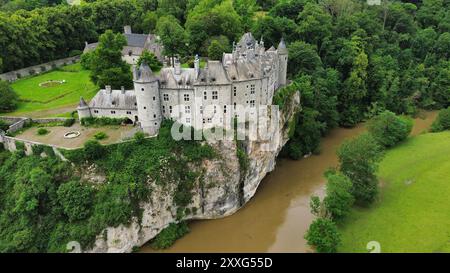 Drohnenfoto Walzin Castle Belgien europa Stockfoto