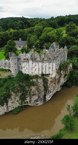 Drohnenfoto Walzin Castle Belgien europa Stockfoto
