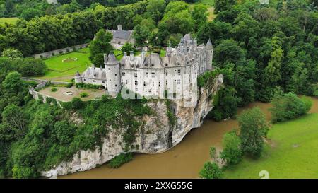 Drohnenfoto Walzin Castle Belgien europa Stockfoto