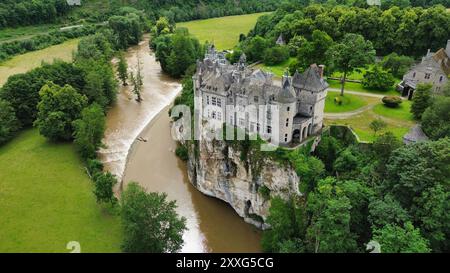 Drohnenfoto Walzin Castle Belgien europa Stockfoto